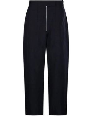 Studio Nicholson Hose Aus Woll-Leinengemisch - Blau