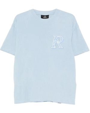 Represent Western Initial Embroidery T-Shirt - Blue