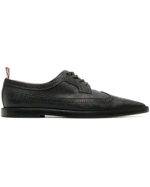 Thom Browne Pointed -Toe Leather Brogues - Black