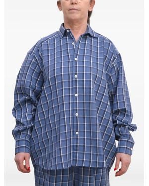 Baserange Claude Plaid Shirt - Blue