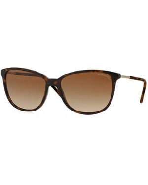 Burberry Tortoiseshell-Effect Geometric-Frame Sunglasses - Metallic