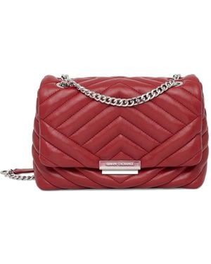 ARMANI EXCHANGE Bandolera Acolchada Con Placa Del Logo - Rojo