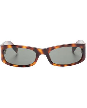 Saint Laurent Rectangle Logo-Embellished Sunglasses - Grey