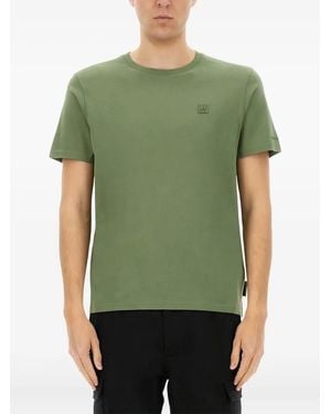 Moose Knuckles Camiseta De Algodón Con Logo Bordado - Verde