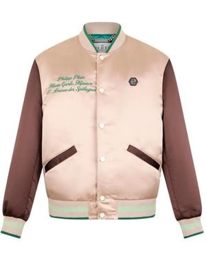 Philipp Plein Button-Fastening Bomber Jacket - Pink