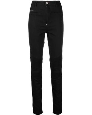 Philipp Plein Taillenhohe Bikerjeans - Schwarz