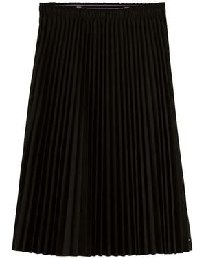 Tommy Hilfiger Pleated Midi Skirt - Black