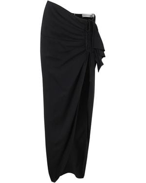 Christopher Esber Ruched Midi Skirt - Black