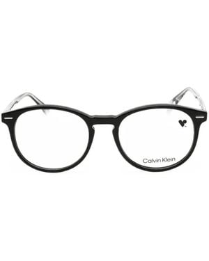 Calvin Klein Round-Frame Glasses - Black