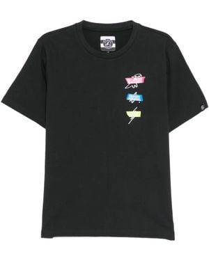 SPORT b. by agnès b. Tapes Short Sleeves T-Shirt - Black