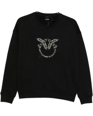 Pinko Love Birds Embellished Sweater - Black