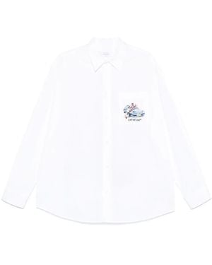 Off-White c/o Virgil Abloh Off 'Fresco Arrow Popl' Overshirt - White