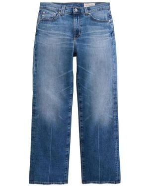AG Jeans Frayed Cropped Jeans - Blue