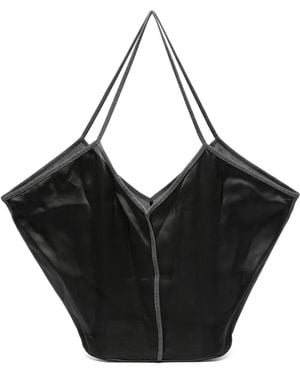 Hereu Bolso de hombro con cuello en v - Negro