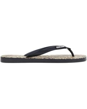 Roberto Cavalli Leopard-print Filp-flops - ブラウン