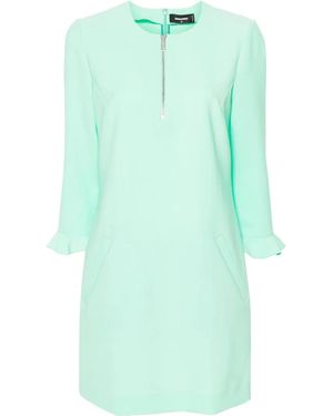 DSquared² Round-Neck Shift Minidress - Green