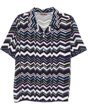 Missoni Zigzag-Print Shirt - Blue