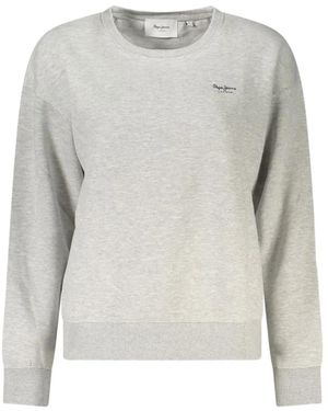 Pepe Jeans Crew-Neck Logo-Print Jumper - Grey