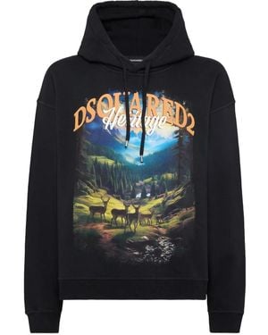 DSquared² Hoodie Imprimé - Noir