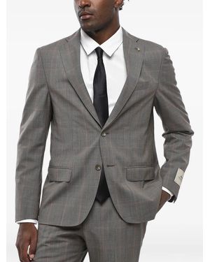 Corneliani District Check Virgin Wool Suit - Grey