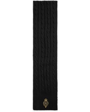 Ralph Lauren Écharpe En Maille Torsadée - Black