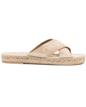 Off-White c/o Virgil Abloh Bookish Criss Cross Espadrille - Brown