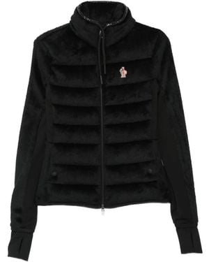 Moncler Padded Fleece Cardigan - Black