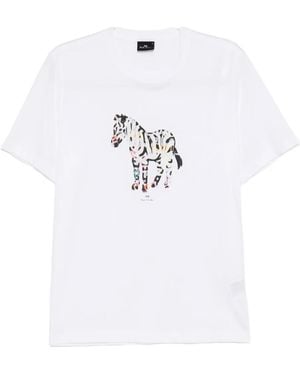 Paul Smith T-Shirt Met Grafische Print - Wit