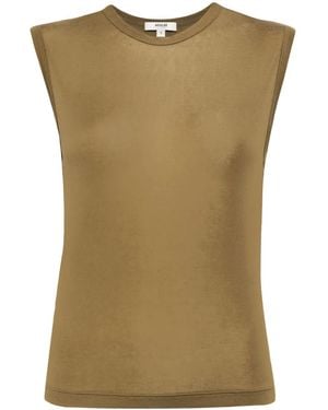 Agolde Top Nikita Con Cuello Redondo - Verde
