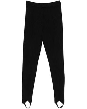 Frankie Shop Legging Piuma En Maille Côtelée - Black