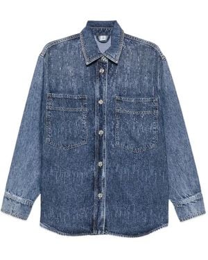 Liu Jo Rhinestone-Embellished Denim Shirt - Blue