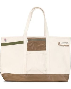 AS2OV 'Alberton' Shopper Aus Canvas - Weiß
