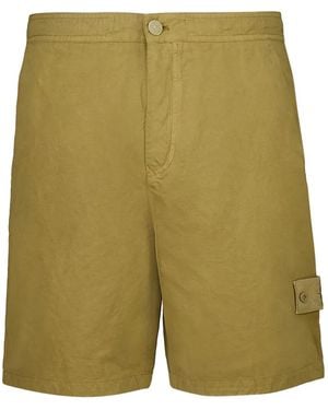 Stone Island Compass-badge Bermuda Shorts - Green