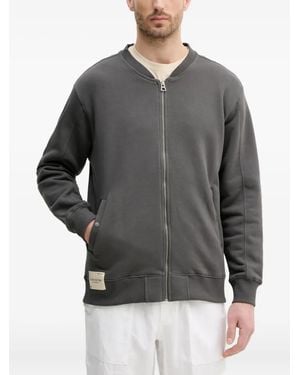 Alpha Industries Sweatshirt Mit Reißverschluss - Grau