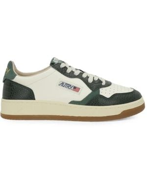 Autry Baskets Medalist En Cuir - White