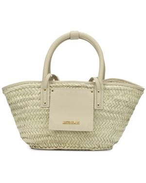 Jacquemus The Small Soli Basket Raffia Bag - Metallic