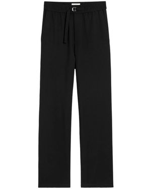 Ami Paris Straight-Leg Wool Pants - Black