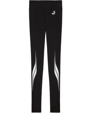 MSGM Logo Graphic Leggings - Black