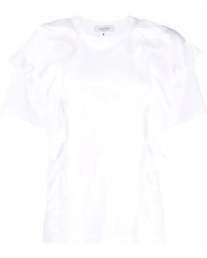 Valentino Garavani Ruffle-Trim Short-Sleeve T-Shirt - White