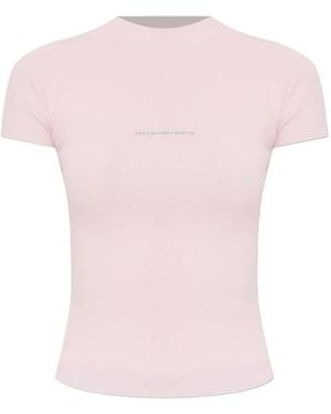 Alexander Wang Knit Logo Baby Tee - Pink