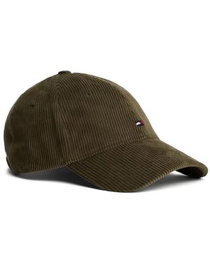 Tommy Hilfiger Flag Corduroy-Texture Panel Cap - Brown