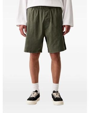 Levi's Boxer Elasticated-Waist Logo-Patch Shorts - Green
