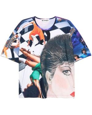 Sunnei Over T-Shirt - Blau