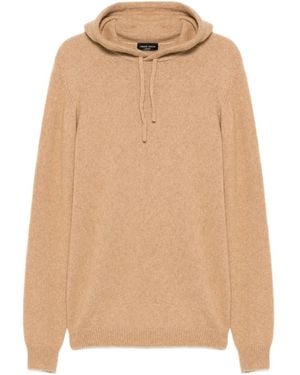 Roberto Collina Knitted Hoodie - Natural