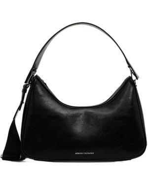 ARMANI EXCHANGE Logo-Print Tote Bag - Black