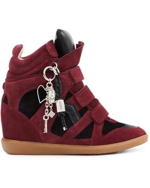 Isabel Marant Bekett Ring Sneakers - Red