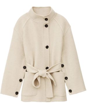 Ba&sh Cappotto Lourthney Con Cintura - Neutro