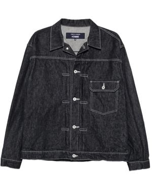 Comme des Garçons Veste En Jean À Coutures Contrastantes - Black