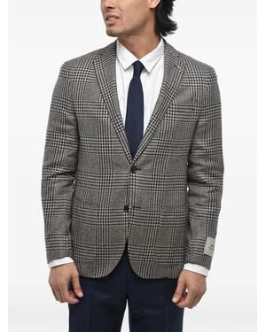 Corneliani Houndstooth Single-Breasted Blazer - Grey