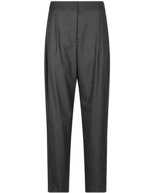 ERMANNO FIRENZE Pleated-Detail Tapered Pants - Gray